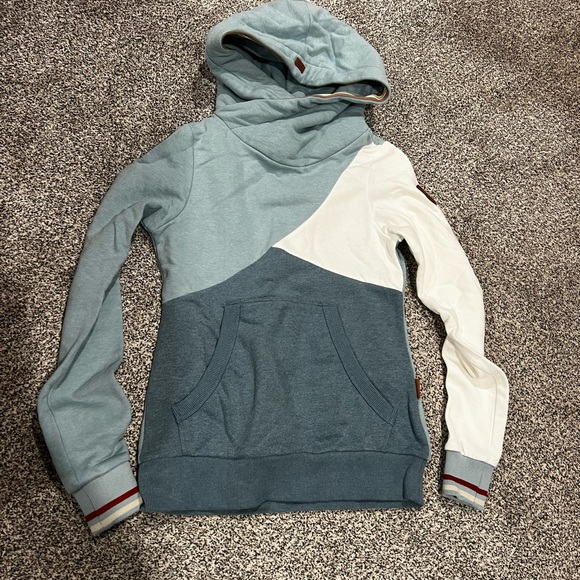 Wanakome Tops - Wanakome Blue and White hoodie women’s XS